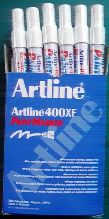 Artline 140033 400XF White Paint Marker 2.3mm Line width Box 12